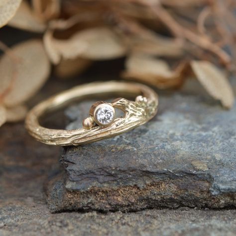 Rustic engagement rings