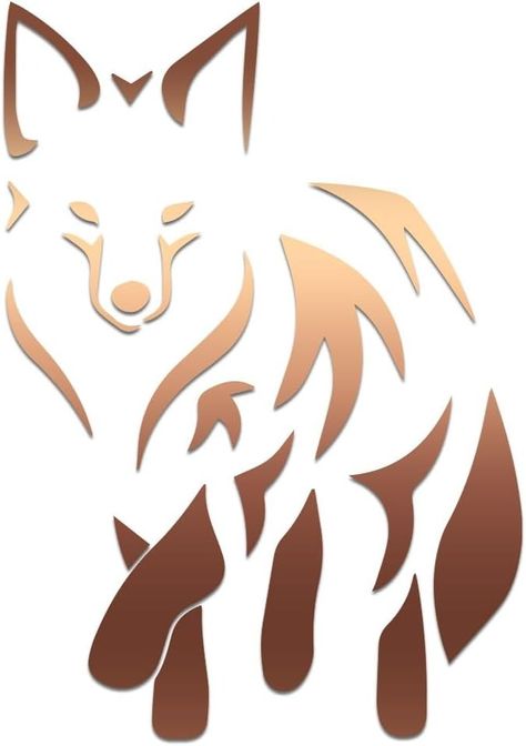 Amazon.com: Tribal Fox Silhouette Vinyl Decal Notebook Car Laptop 4" x 5.5" (Copper) : Sports & Outdoors Fox Silhouette, Silhouette Vinyl, Fox Art, Alcohol Ink, Line Drawing, Painting & Drawing, Vinyl Decals, Vinyl Decal, Oil Painting