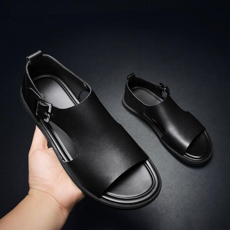 1815 Fashion, Leather Slippers For Men, Mens Sandals Casual, Mens Leather Sandals, Sandals Casual, Outdoor Sandals, Men's Sandals, Leather Slippers, Shoe Lover