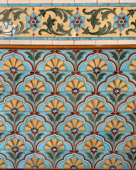 @aavaaribanjaaran Indian Aesthetic Wallpaper, Persian Tiles, Persian Tattoo, Home Tiles, Mysore Palace, Pretty Tiles, Mosaic Tile Patterns, Graphic Portfolio, Block Printed Textiles