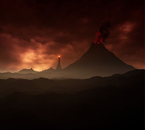 Mordor, Sauron, Lord of the Rings, Tolkien Dark Lord Of The Rings Aesthetic, Mordor Silhouette, Lord Of The Rings Widget, Mordor Aesthetic, Sauron Aesthetic, The Lord Of The Rings Aesthetic, Bronco Wrap, Mordor Art, Mordor Lord Of The Rings