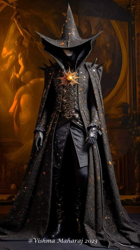 Fantasy Fashion Male, Warlock Costume, Fancy Robes, Wizard Robes, Wizard Costume, Fantasy Wizard, Armor Clothing, Fantasy Gowns, Fashion Suits For Men