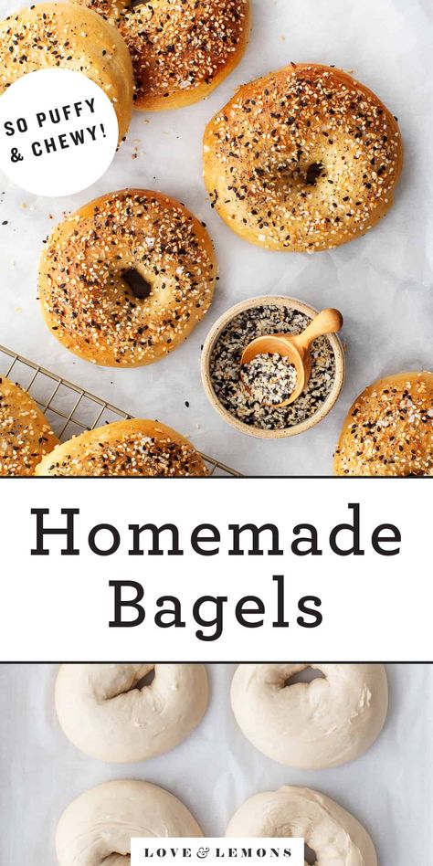 Easy Bagel, Bagel Recipe Easy, Einkorn Recipes, Baking Breakfast, Homemade Bagels, Bagel Recipe, Chapati, Everything Bagel, New York Style