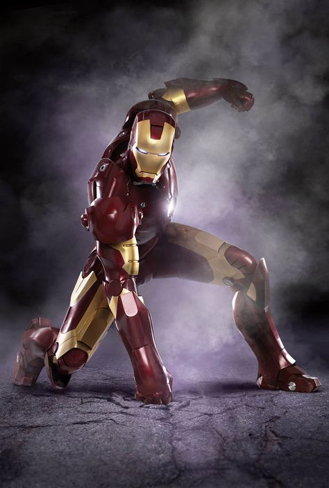 Iron Man landing Iron Man Image, Superhero Wallpaper Hd, Superhero Photoshoot, Iron Man 4, Iron Man Face, Iron Man Photos, New Iron Man, Iron Man 2008, Comics Anime