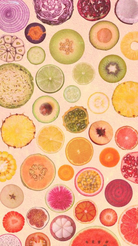 Fruit Wallpaper Laptop, Fresh Fruit Aesthetic, Wallpaper Backgrounds For Ipad, Citrus Wallpaper, Background Fruit, Fruit Background, Fruit Prints, Quote Collage, Berry Pie