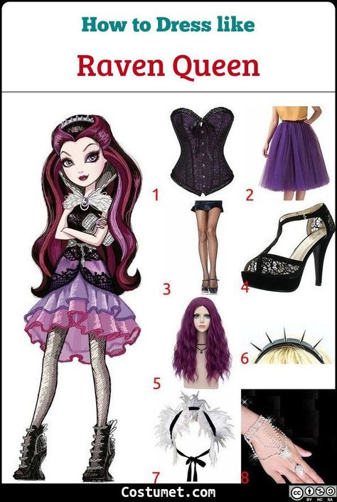 Purple Corset Halloween Costumes, Raven Queen Costume, Raven Queen Cosplay, Purple Costume Ideas, Raven Queen Outfit, Ever After High Costumes, Ever After High Outfits, Raven Queen Ever After High, Evil Queen Costume