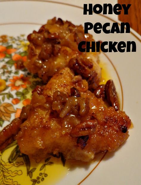 The Colbert Clan: Foodie Friday: Honey Pecan Chicken Honey Pecan Chicken, Pecan Chicken, Foodie Friday, Chicken Life, Chicken Recipies, Food Addict, Yummy Meals, Classic Recipes, Pecan Recipes