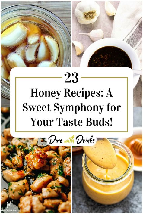 Collage of 4 honey recipes. Honey Recipes Healthy, Herb Infused Honey, Recipe Using Honey, Honey Dessert, Honey Diy, Healthy Honey, Muscle Food, Potluck Recipes, Honey Recipes