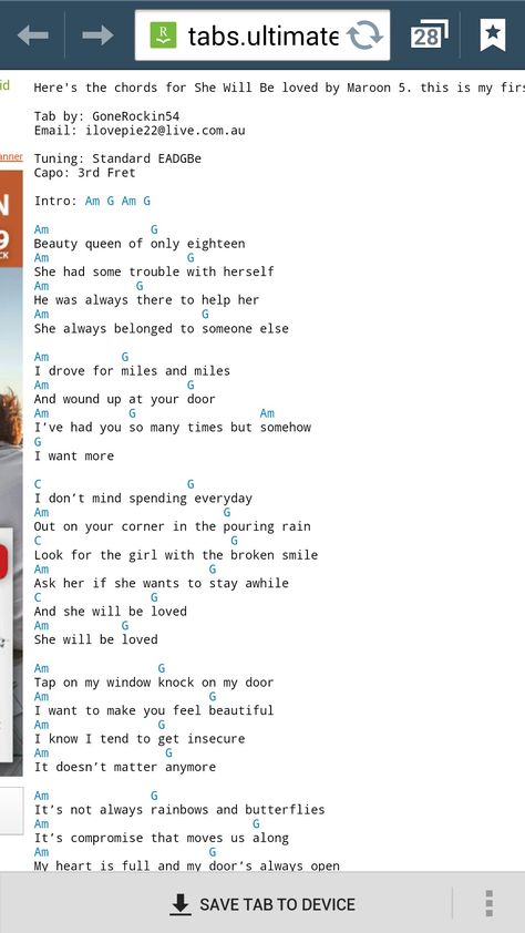 When She Loved Me Ukulele, She Will Be Loved, Ukulele Chords Songs, Uke Songs, Ukulele Songs, Ukulele Chords, Maroon 5, Ukelele, Guitar Chords