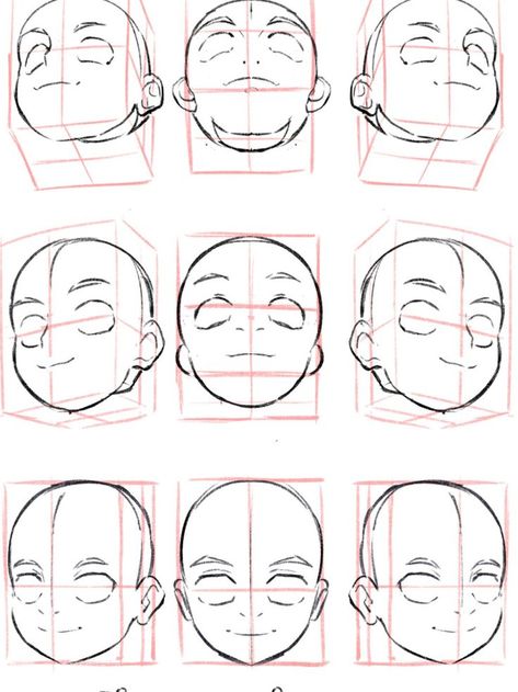 How To Draw Faces, Draw Faces, Body Drawing Tutorial, Drawing Heads, Drawing Expressions, Different Angles, Figure Drawing Reference, Anime Drawings Tutorials, Art Tutorials Drawing