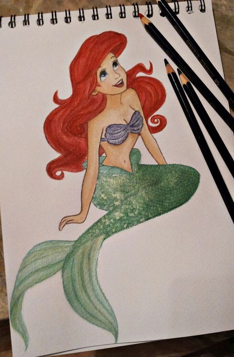 Disney Ariel Drawing, Ariel Drawing Sketches, Ariel Sketch, Little Mermaid Painting, Disney Princess Sketches, Disney Canvas Paintings, Ariel Drawing, Princess Sketches, Mermaid Sketch