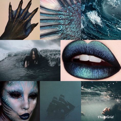 Dark mermaid aesthetic Umberlee Aesthetic, Evil Siren Aesthetic, Dark Mermaid Crown, Goth Mermaid Makeup, Gothic Mermaid Costume, Sea Witch Cosplay, Mermaid Goth, Dark Mermaid Tail, Goth Mermaid Costume