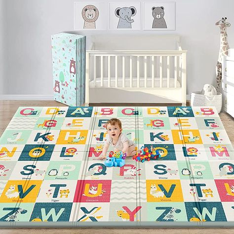 AmazonSmile : Baby Play Mat, 79 x 71 x 0.4 Inch Folding Baby Crawling Mat, Waterproof Reversible Playmat for Infants, Toddler, Kids, Indoor Outdoor Use (Balloon & School Bus) : Baby Baby Crawling Mat, Baby Floor Mat, Baby Playmat, Baby Crawling, Foam Mat Flooring, Tummy Time Mat, Foam Flooring, Cozy Nursery, Kids Flooring