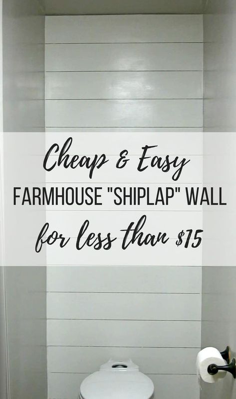 We're going to walk you through the steps on how to install a faux shiplap wall on the cheap. You'll be amazed by the transformation the shiplap wall made. Faux Shiplap Wall, Farmhouse Shiplap, Fixer Upper Bathroom, Boho Apartment, Installing Shiplap, Best Kitchen Design, Shiplap Wall Diy, Cheap Farmhouse Decor, Shiplap Wall