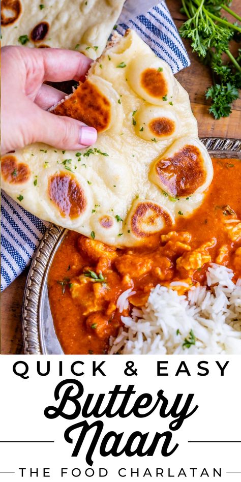 Naan Bread Recipe With Sour Cream, Home Made Naan Recipe, Homemade Nan, Naan Bread Recipe No Yeast, Nan Recipe, Slow Cooker Beef Curry, Naan Bread Recipe, Arepas Recipe, Homemade Naan