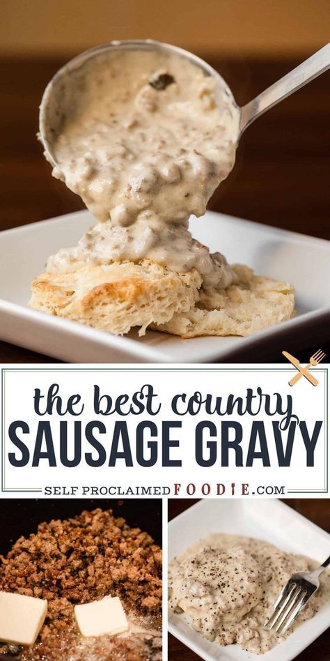 Breakfast Buffet Menu Ideas, Cracker Barrel Sausage Gravy Recipe, Easy Biscuit And Gravy Recipe, Homemade Busicuts Recipe, Homemade Sausage Gravy And Biscuits, Busicuts And Gravy Recipes Sausage Easy, Southern Food Truck Recipes, Small Batch Biscuits And Gravy, Biscuits And Sausage Gravy Recipe