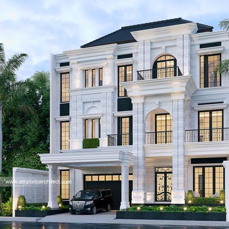 House 1 Floor, House Building Design, House 3 Floors, Villa Elevation, Classic Modern House, Emporio Architect, Exterior House Design, Luxury Home Design, Bali House