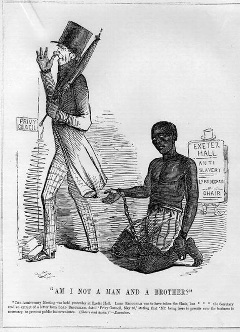 Am I Not a Man and a Brother? (Cartoon) | The Gilder Lehrman Center for the Study of Slavery, Resistance, and Abolition Brother Cartoon, African American Studies, Professional Writing, Cartoon Photo, A Brother, Academic Writing, Study Unit, Exeter, Walking By