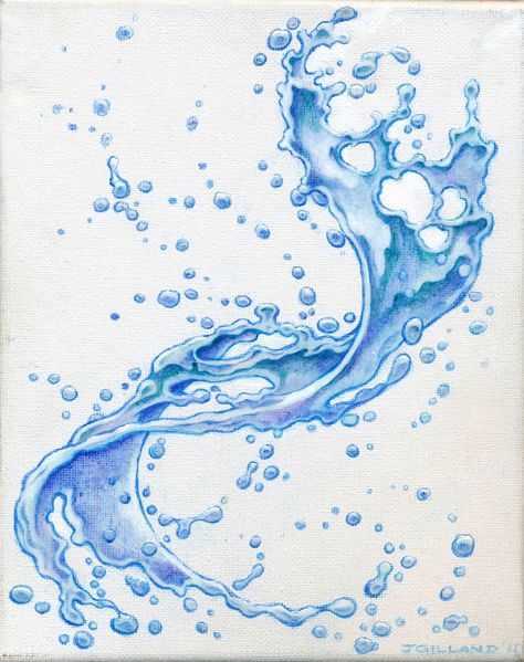 Water Pouring Drawing, Water Drop Drawing, Water Sketch, Bubble Drawing, Wave Drawing, Water Tattoo, Getting A Tattoo, Watercolor Water, Water Drawing