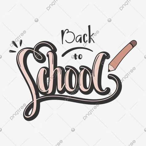 Decoration Back To School, Pencil Decoration, Hand Drawn Typography, Back To School Clipart, Drawn Typography, Vintage Alphabet, Background Text, Small Clock, Teacher Templates