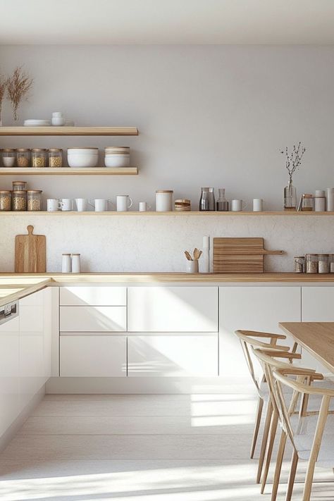 Create a functional and stylish Scandinavian kitchen with practical layouts and modern finishes. #ScandiKitchen #FunctionalDesign #MinimalistStyle Scandi Inspired Kitchen, Danish Interior Design Kitchen, Scandi Kitchen Diner, Practical House Design, Small Scandi Kitchen, Scandinavian Rustic Kitchen, Scandinavian Kitchen Inspiration, Modern Minimal Kitchen Design, Scandi Style Kitchen