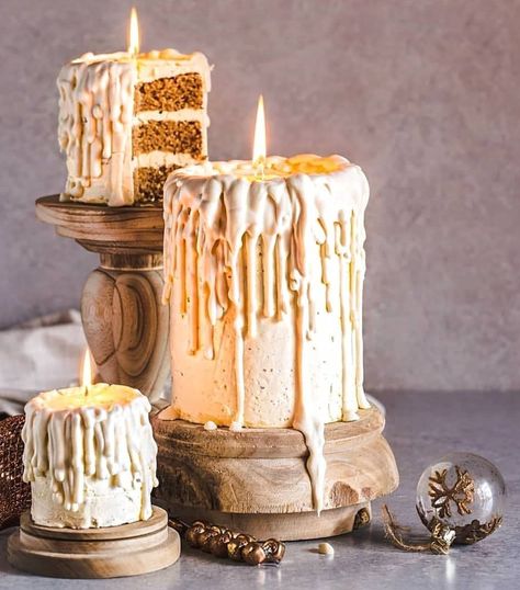 Candle cakes Candle Cakes, Dessert Styling, Tårta Design, Chocolate Candle, Chocolate Drip, Christmas Cakes, Fancy Desserts, Candle Cake, Practical Magic