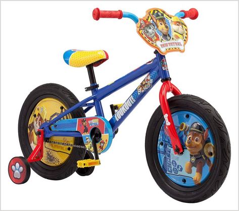 Nickelodeon Paw Patrol Kids Bike, 12-16-Inch Wheels, Toddlers to Kids ages 3 Years and Bicycle Training Wheels, Blue Bicycle, Bike With Training Wheels, Toddler Bike, Cool Dirt Bikes, Boy Bike, Paw Patrol Toys, Paw Patrol Nickelodeon, Kids Bicycle