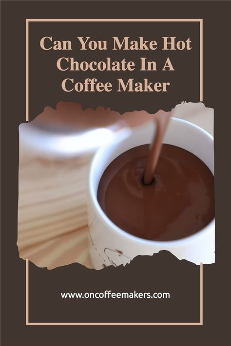 Some coffee makers don't let you make hot chocolate. That doesn't mean you can't. There are ways to make hot chocolate in a drip coffee maker that uses the machine's water heater. Hot Chocolate In A Percolator, Hot Chocolate In A Coffee Urn, Hot Chocolate Machine, Coffee Questions, Hot Chocolate Maker, Spicy Hot Chocolate, Coffee Maker Cleaning, Christmas Potluck, Cuisinart Coffee Maker