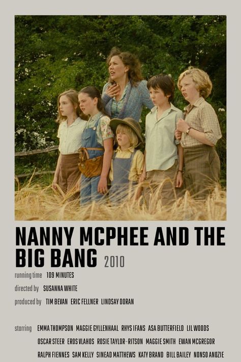 Nanny McPhee and The Big Bang Movie Poster Summer Movies List, Nanny Mcphee, Winter Movies, Film Recommendations, Summer Movie, Kids Tv Shows, Film Posters Vintage, Childhood Movies, Movie Covers