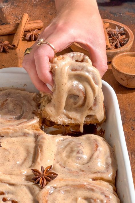 Chai Cinnamon Rolls Sweet And Salty Breakfast Ideas, The Best Homemade Cinnamon Rolls Ever, Pumpkin Caramel Cinnamon Rolls, Persimmon Cinnamon Rolls, Breakfast Ideas Baking, Cinnamon Rolls Homemade Pumpkin, Flavor Cinnamon Rolls, Half Baked Harvest Cinnamon Rolls, Cardamom Cinnamon Rolls