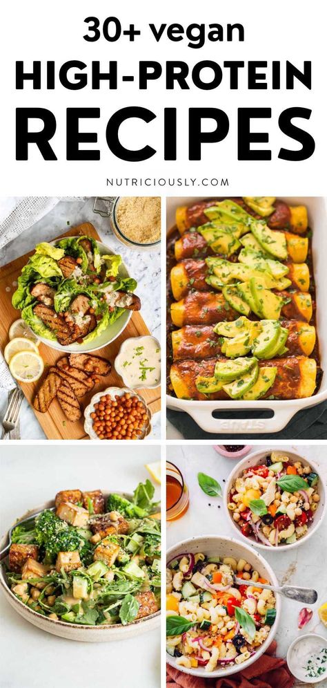 High Protein Dinner Recipes Vegetarian, Protein Packed Meatless Meals, High Protein Vegan Casserole, Vegan High Protein Recipes Meal Prep, High Protein Vegan Meals For Athletes, High Protein Vegan Pasta Recipes, Vegan Macros Meal Plan, Vegetarian Macro Meals, Vegetarian High Protein Meal Prep