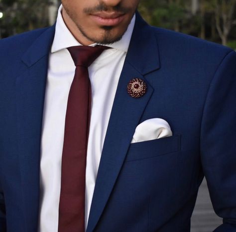 Blue Suit Burgundy Tie, Navy Suit Burgundy Tie, Blue And Burgundy Suit, Navy Blue Tux, Dark Navy Suit, Blue Tux, Smith Wedding, Burgundy Tie, Suit Ideas