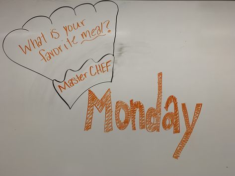 Question Of The Day High School, Monday Whiteboard Question, Monday Board Prompts, Monday Writing Prompts, Homeschool Whiteboard Ideas, Monday Whiteboard Message, Monday Whiteboard Prompt, Morning Questions, Whiteboard Prompts