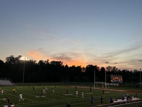 high school, soccer game, sunset, football field, senior year, senior szn, soccer picture ideas High School Soccer Aesthetic, Highschool Soccer, High School Football Field Aesthetic, High School Football Field, Soccer Field Aesthetic, High School Soccer, Soccer Games, Football Field, Soccer Pictures