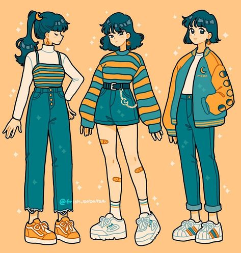 Emily Kim on Instagram: “Some casual outfits :) comment your favorite fit(s), or mix and match!!” Arte Do Kawaii, Hiasan Bilik Tidur, Clothing Sketches, Drawing Anime Clothes, Cartoon Outfits, Dessin Adorable, Fashion Design Drawings, Drawing Clothes, Cute Art Styles