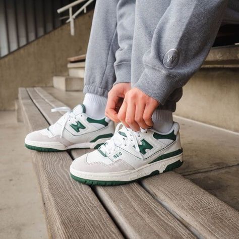 New Balance 550 White Green, New Balance 550 White, Balance 550, Shoes New Balance, Cheap Sneakers, 1/4 Zip Sweater, Secret Sauce, Gym Fits, Cheap Shoes