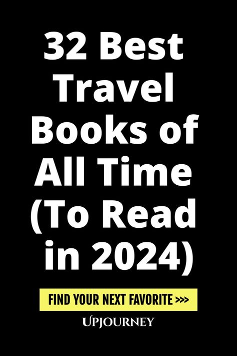 Explore the ultimate list of 32 best travel books of all time that you must read in 2024. Whether you're a globe-trotter or an armchair traveler, these captivating reads will transport you to different corners of the world through their compelling stories. Add these timeless classics and new releases to your reading list for a literary journey around the globe! Time Travel Romance Books, Best Non Fiction Books, Best Travel Books, Fiction Books To Read, Epic Journey, Nonfiction Books, Travel Book, Reading Lists, Fiction Books