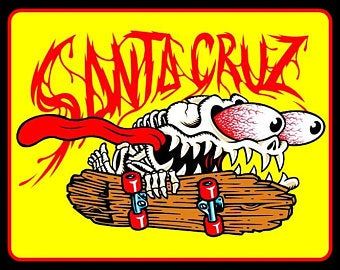 Santa cruz stickers | Etsy Santa Cruz Stickers, Santa Cruz Logo, Classic Skateboard, Old School Skateboards, Skate Stickers, Skateboard Deck Art, Skate And Destroy, Skate Art, Stickers Etsy