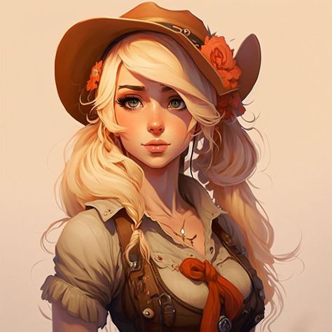 Applejack Human, Mlp Fan Art, Human Art, Equestria Girls, Artist Names, Cowboy Hat, Machine Learning, My Little Pony, New Art