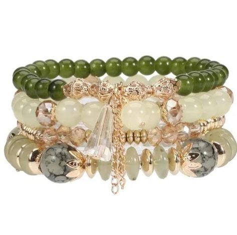 Green Bohemian Bracelet Set

Availability: In stock
Brand: Rin Hoo
Color: Green
Size: 2.5" x 1.37"
Material: Acrylic
Pattern: Bohemian

4 Piece Bohemian Bracelet is a perfect palette for white or black shirts and light or drastic outfits you pick out. Wouldn't it be nice to pick all the pieces to the set instead of choosing one or two. With its beaded allure while you put on your glitz and glamour in green

To order message us on Instagram or Facebook, Visit from Here, or Checkout on the Website Boho Charm Bracelet, Initial Jewelry Necklace, Bohemian Crystal, Tassel Bracelet, Bracelets Set, Bohemian Bracelets, Bangle Bracelets With Charms, Stackable Bracelets, Initial Jewelry