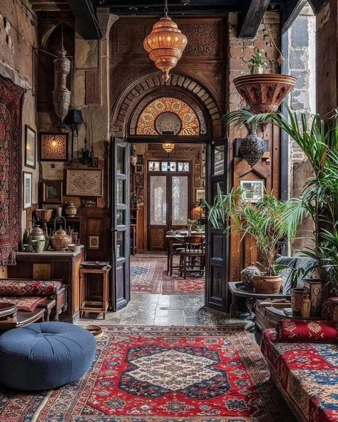 Middle Eastern Living Room, Middle Eastern Home, Maximalist House, Maximalist Interior, Building Ideas, Humble Abode, House Inspo, Middle Eastern, My Dream Home