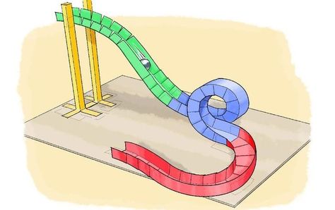 Paper Roller Coaster, Coaster Projects, Energy Transformation, Energy Transformations, Steam Projects, Marble Run, Roller Coasters, Things To Do When Bored, Stem Projects