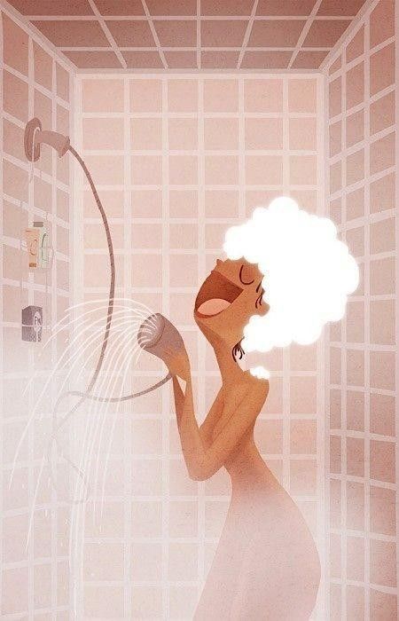 Shower Concert, Nidhi Chanani, Shower Illustration, Bathroom Illustration, Bathroom Art Prints, Bath Art, Not The Only One, Wedding Games, The Shower