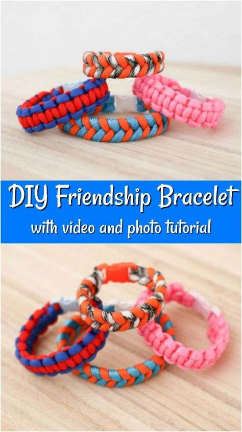 Square Knot Friendship Bracelet Tutorial - Use this square knot bracelet tutorial to create fun and colorful friendship bracelet that is easy to make and durable for daily wear! Square Knot Bracelets, Making Friendship Bracelets, Diy Friendship Bracelet, Crafts For Teens To Make, Square Knot, Friendship Bracelets Tutorial, Quick Crafts, Diy Crafts To Sell, Crafts For Kids To Make