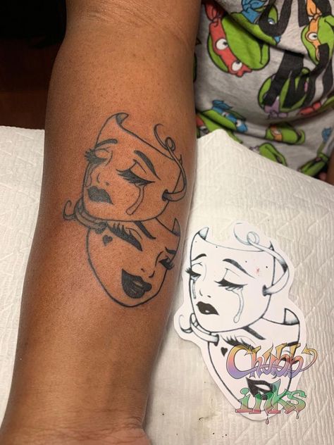 Tattoos For Women On Thigh, Smile Now Cry Later, Latest Tattoo Design, Laugh Now Cry Later, Female Tattoos, Black Girls With Tattoos, Inspiration Tattoos, Red Ink Tattoos, Latest Tattoos