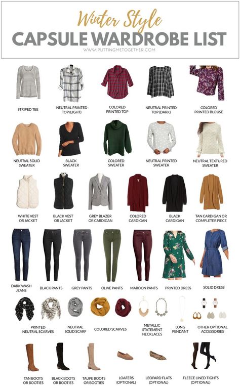 Winter Capsule Wardrobe Capsule Wardrobe List, Wardrobe List, Grid Girl, Neutral Tops, Fashion Capsule Wardrobe, Winter Capsule, Minimalist Capsule Wardrobe, Winter Capsule Wardrobe, Capsule Outfits