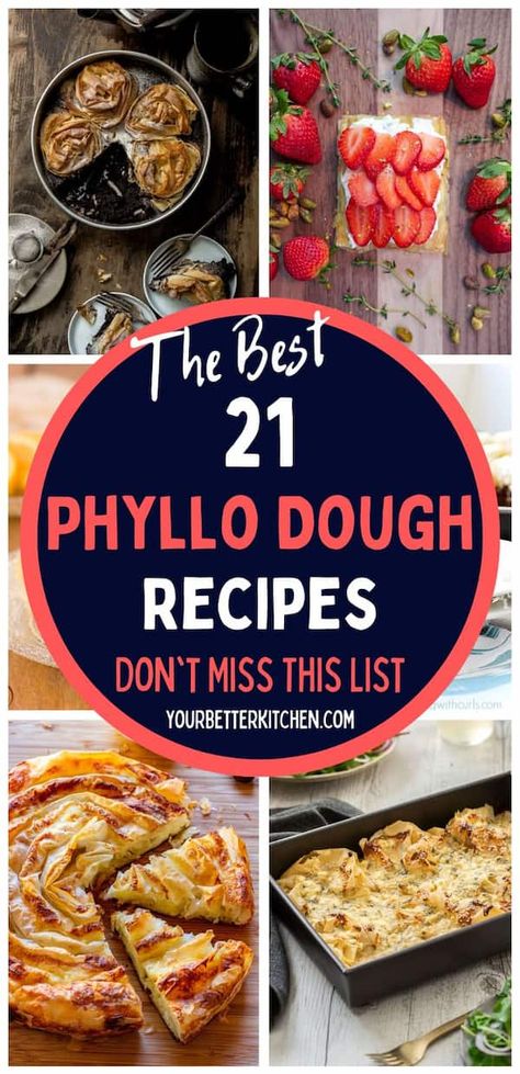 21 Phyllo Dough Recipes Recipes With Fillo Dough Filo Pastry, Fillo Dough Recipes Savory, Fig And Phyllo, Philo Dough Recipes Desserts Phyllo Cups, Appetizers With Phyllo Pastry, What To Make With Filo Pastry, Philo Pastry Dessert, Philo Sheet Recipes, Breakfast Ideas With Phyllo Dough