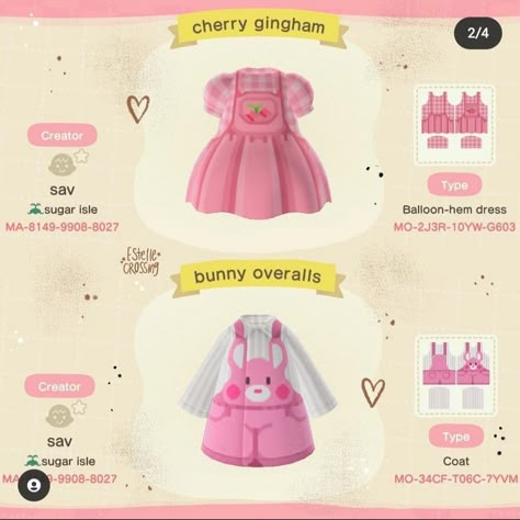 Animal Crossing Cute Design Codes, Acnh Pink Clothes Codes, Acnh Cute Outfits, Animal Crossing Pink Outfit, Acnh Hair Codes, Acnh Pink Design Code, Acnh Pink Clothes, Kawaii Animal Crossing Codes, Acnh Kpop