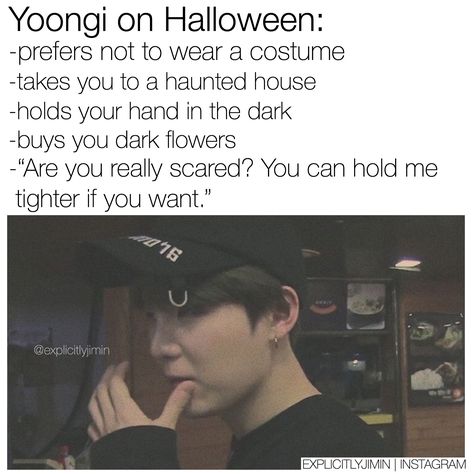 I wiiiiiiiiish Yoongi Imagine Boyfriend, Yoongi Imagine, Bts Au, Kpop Imagines, Bts Halloween, Bts Imagines, Bts Scenarios, Bts Texts, Jungkook Selca