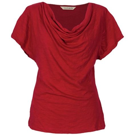 Nomad Fair Trade Organic Cotton T-Shirt ($20) ❤ liked on Polyvore featuring tops, t-shirts, shirts, red, blouses, summer t shirts, organic cotton tee, red tee, red top and cowl neck tee Red Tee, Cowl Neck Top, Red Tshirt, Red Shirt, Red Top, Red Blouses, Summer Tops, Summer Shirts, Fair Trade